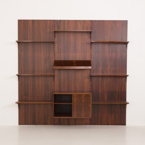24322 Poul Cadovius roswood wall unit on panels for Cado, Denmark 1960s. -6 24322 Poul Cadovius roswood wall unit on panels for Cado, Denmark 1960s. -6