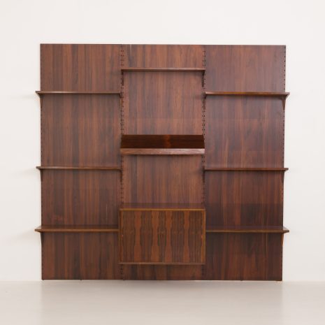 24322 Poul Cadovius roswood wall unit on panels for Cado, Denmark 1960s. -8 24322 Poul Cadovius roswood wall unit on panels for Cado, Denmark 1960s. -8