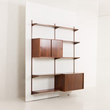 24347 Kai Kristiansen 2 bay rosewood wall unit for FM mobler, 1960s-3 24347 Kai Kristiansen 2 bay rosewood wall unit for FM mobler, 1960s-3