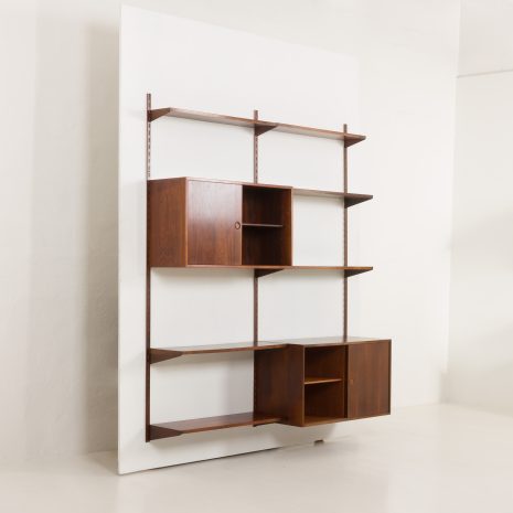 24347 Kai Kristiansen 2 bay rosewood wall unit for FM mobler, 1960s-4 24347 Kai Kristiansen 2 bay rosewood wall unit for FM mobler, 1960s-4