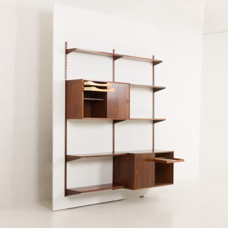 24347 Kai Kristiansen 2 bay rosewood wall unit for FM mobler, 1960s-5 24347 Kai Kristiansen 2 bay rosewood wall unit for FM mobler, 1960s-5