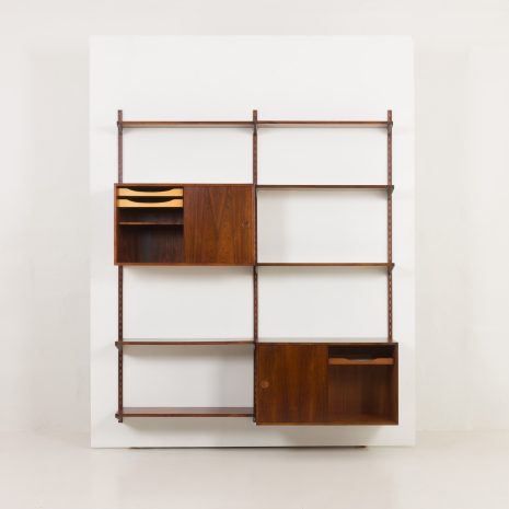 24347 Kai Kristiansen 2 bay rosewood wall unit for FM mobler, 1960s-6 24347 Kai Kristiansen 2 bay rosewood wall unit for FM mobler, 1960s-6