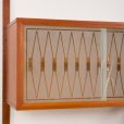 24363 Dwubolec upcycled two bay teak wall unit-10