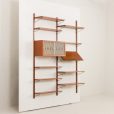 24363 Dwubolec upcycled two bay teak wall unit-3