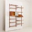 24363 Dwubolec upcycled two bay teak wall unit-4
