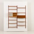 24363 Dwubolec upcycled two bay teak wall unit-6