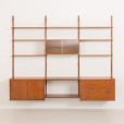 24290 Danish mid century teak wall unit in the style of P.Cadovius, P.Sorensen, Denmark 1960s-10