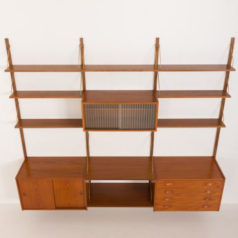 24290 Danish mid century teak wall unit in the style of P.Cadovius, P.Sorensen, Denmark 1960s-11 24290 Danish mid century teak wall unit in the style of P.Cadovius, P.Sorensen, Denmark 1960s-11