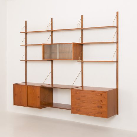 24290 Danish mid century teak wall unit in the style of P.Cadovius, P.Sorensen, Denmark 1960s-5 24290 Danish mid century teak wall unit in the style of P.Cadovius, P.Sorensen, Denmark 1960s-5