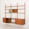 24290 Danish mid century teak wall unit in the style of P.Cadovius, P.Sorensen, Denmark 1960s-6