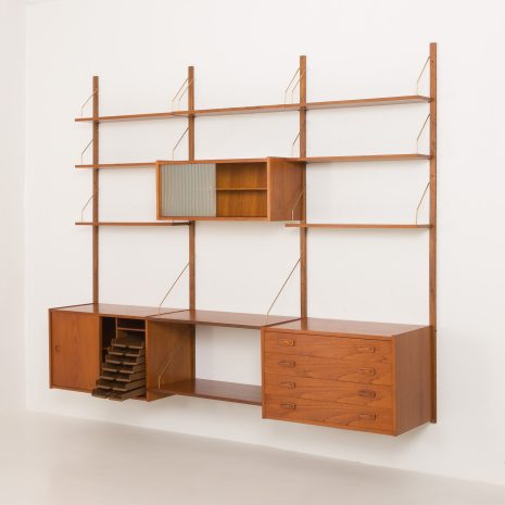 24290 Danish mid century teak wall unit in the style of P.Cadovius, P.Sorensen, Denmark 1960s-6 24290 Danish mid century teak wall unit in the style of P.Cadovius, P.Sorensen, Denmark 1960s-6