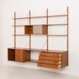 24290 Danish mid century teak wall unit in the style of P.Cadovius, P.Sorensen, Denmark 1960s-7
