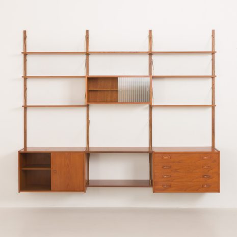 24290 Danish mid century teak wall unit in the style of P.Cadovius, P.Sorensen, Denmark 1960s-8 24290 Danish mid century teak wall unit in the style of P.Cadovius, P.Sorensen, Denmark 1960s-8
