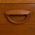 24295 Kai Kristiansen four bay teak wall unit with a dresser, FM Mobler, Denmark 1960s-15