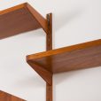 24295 Kai Kristiansen four bay teak wall unit with a dresser, FM Mobler, Denmark 1960s-18