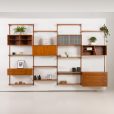 Kai Kristiansen four bay teak wall unit with a dresser
