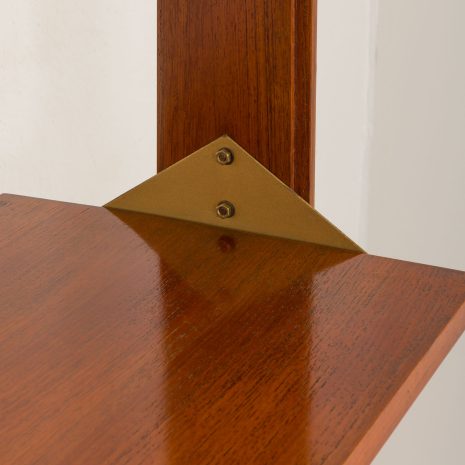 24337 Italian freestanding 5 bay teak wall unit in the style of Franco Albini, 1970s-20 24337 Italian freestanding 5 bay teak wall unit in the style of Franco Albini, 1970s-20