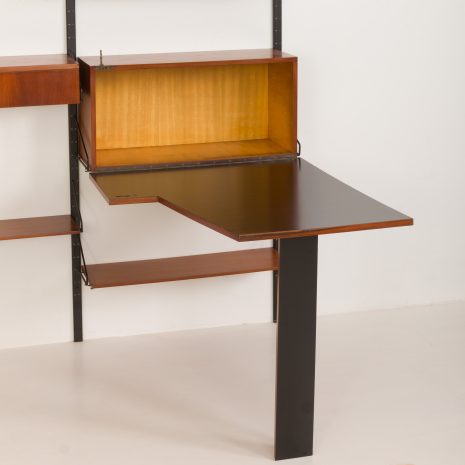 24340 Italian threebay teak wall unit-16 24340 Italian threebay teak wall unit-16