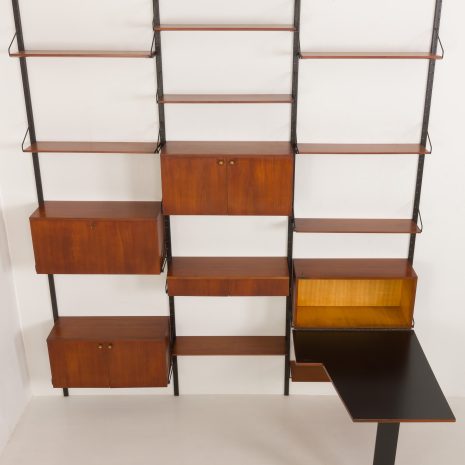 24340 Italian threebay teak wall unit-17 24340 Italian threebay teak wall unit-17