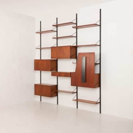 24340 Italian threebay teak wall unit-3 24340 Italian threebay teak wall unit-3