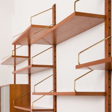 24310 Poul Cadovius four bay teak wall unit for Cado, 1960s-16 24310 Poul Cadovius four bay teak wall unit for Cado, 1960s-16