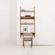 24384 Mid century modern home office shelving unit with a desk, Denamrk 1960s-1