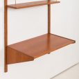24384 Mid century modern home office shelving unit with a desk, Denamrk 1960s-6
