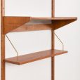 24384 Mid century modern home office shelving unit with a desk, Denamrk 1960s-7