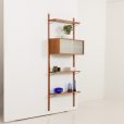 24385 Upcycled one bay teak wall unit-2