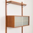 24385 Upcycled one bay teak wall unit-9