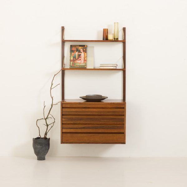 Poul Cadovius Danish wall unit with a dresser, Cado, Denmark, 1960s.