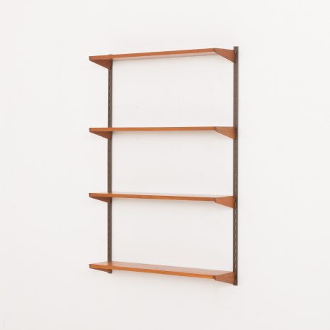 24404 Kai Kristiansen 4 shelves wall unit in teak for FM Mobler, 1960s-3 24404 Kai Kristiansen 4 shelves wall unit in teak for FM Mobler, 1960s-3