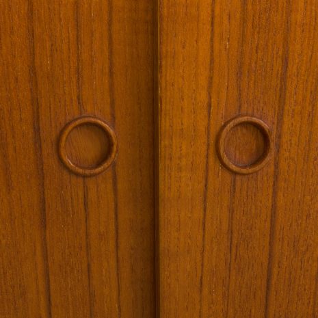 24408 Preben Sorensen three bay teak wall unit, PS systems Randers, Denmark 1960s-13 24408 Preben Sorensen three bay teak wall unit, PS systems Randers, Denmark 1960s-13