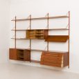 24411 Hansen & Guldborg three bay teak wall unit-4