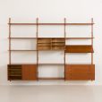 24411 Hansen & Guldborg three bay teak wall unit-5