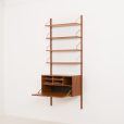 24413 Poul Cadovius home office teak shelving unit with hidden desk for Cado, 1960s-3