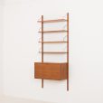 24413 Poul Cadovius home office teak shelving unit with hidden desk for Cado, 1960s-5