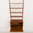 24413 Poul Cadovius home office teak shelving unit with hidden desk for Cado, 1960s-8