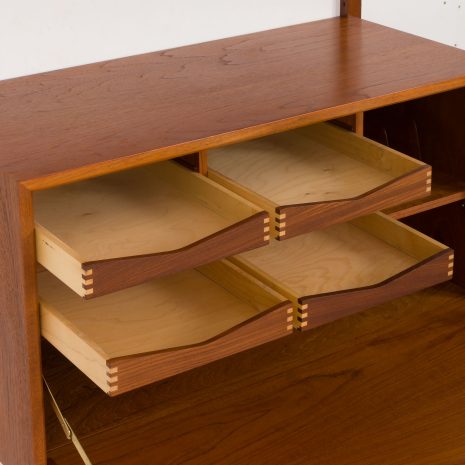 24413 Poul Cadovius home office teak shelving unit with hidden desk for Cado, 1960s-9 24413 Poul Cadovius home office teak shelving unit with hidden desk for Cado, 1960s-9