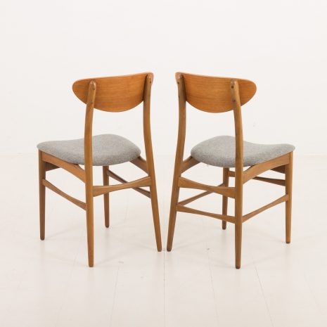 24309 Danish mid century modern teak chairs in grey wool fabric, set of 4, 1960s -10 24309 Danish mid century modern teak chairs in grey wool fabric, set of 4, 1960s -10