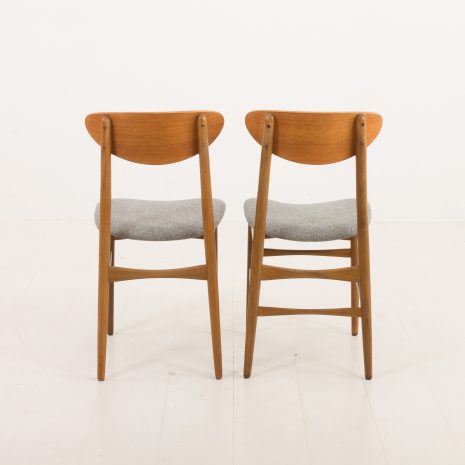 24309 Danish mid century modern teak chairs in grey wool fabric, set of 4, 1960s -11 24309 Danish mid century modern teak chairs in grey wool fabric, set of 4, 1960s -11