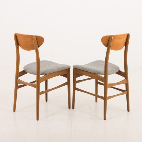24309 Danish mid century modern teak chairs in grey wool fabric, set of 4, 1960s -12 24309 Danish mid century modern teak chairs in grey wool fabric, set of 4, 1960s -12