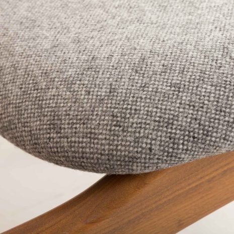 24309 Danish mid century modern teak chairs in grey wool fabric, set of 4, 1960s -4 24309 Danish mid century modern teak chairs in grey wool fabric, set of 4, 1960s -4