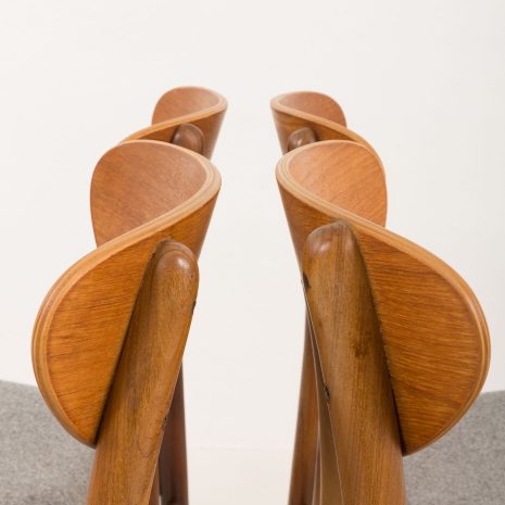 24309 Danish mid century modern teak chairs in grey wool fabric, set of 4, 1960s -5 24309 Danish mid century modern teak chairs in grey wool fabric, set of 4, 1960s -5