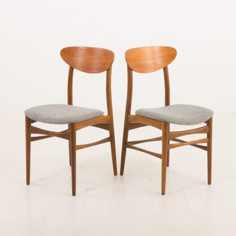 24309 Danish mid century modern teak chairs in grey wool fabric, set of 4, 1960s -8 24309 Danish mid century modern teak chairs in grey wool fabric, set of 4, 1960s -8