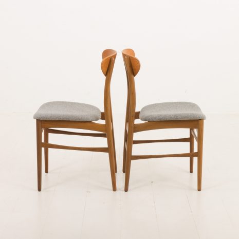 24309 Danish mid century modern teak chairs in grey wool fabric, set of 4, 1960s -9 24309 Danish mid century modern teak chairs in grey wool fabric, set of 4, 1960s -9