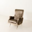 24391 Italian velevet mid century lunge chair in the style of Marco Zanuso, 1960s -16