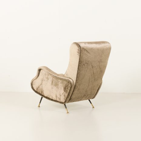 24391 Italian velevet mid century lunge chair in the style of Marco Zanuso, 1960s -5 24391 Italian velevet mid century lunge chair in the style of Marco Zanuso, 1960s -5