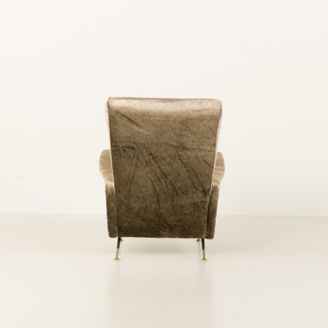 24391 Italian velevet mid century lunge chair in the style of Marco Zanuso, 1960s -6 24391 Italian velevet mid century lunge chair in the style of Marco Zanuso, 1960s -6