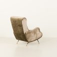 24391 Italian velevet mid century lunge chair in the style of Marco Zanuso, 1960s -7